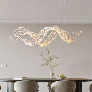 Iron Crystal Pendant Light Hanging Luxury Modern K9 Crystal Chandelier