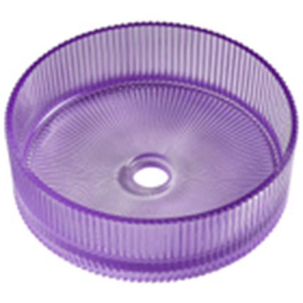 Modern Western Design Tempered Glass Bathroom Sink Art Basin Washbasin Countertop for Apartment & Villa Bathroom