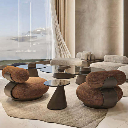 Italian Minimalist Modular Sofa Modern Light Luxury Fabric Upholstered Living Room Large Size Designer Sofa