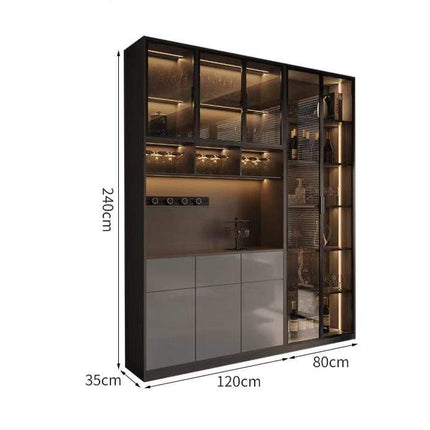 Light Luxury Wine Cabinet Living Room Cabinet Glass Door Display Cabinet Home and Commercial Storage