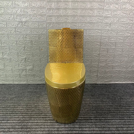 Dubai Luxury Gold Embossed Toilet Bowl – Electroplated Custom Ceramic WC Special Edition