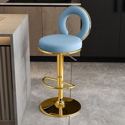 Bar Chair Home Tall Nordic Metal Luxury Gold Swivel Kitchen Leather High Modern Cheap Stools Chair Bar Furniture for Bar Table