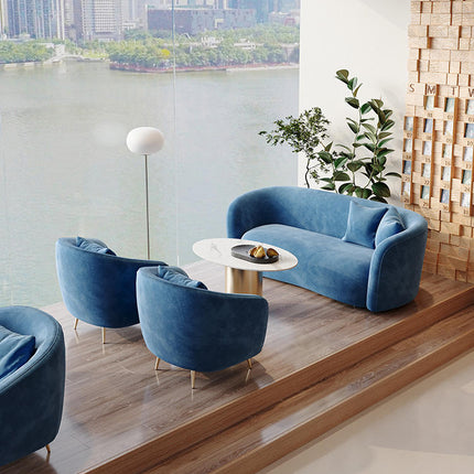 Vintage Curved Sofa Set for Home & Commercial Areas for Apartment Villa & Living Room
