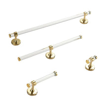 Загрузить изображение в средство просмотра галереи, Gold bathroom sets Acrylic towel holder tissue paper holder
