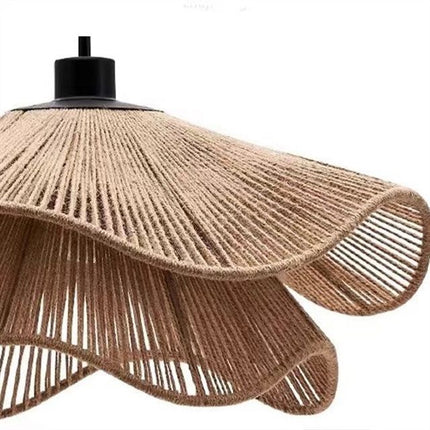 Wabi-Sabi Style Hemp Rope Pendant Lamp, Zen Tea Room, Homestay, Retro Industrial Restaurant, Bedroom, Artistic Weavin