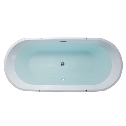 Light Luxury Modern Freestanding Acrylic Bathtub 60 Inch 135cm Soaking Tub with Drainer for Hotel Use