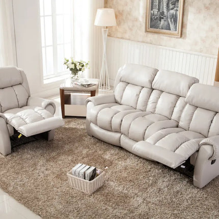 Modernes Ledersofa mit manueller Massagefunktion für das Wohnzimmer 