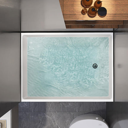 Hot Selling White Acrylic Freestanding Bath Tub Modern Square Solid Surface Design Portable for Soaking Economically Priced