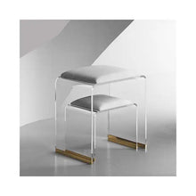 Cargar imagen en el visor de la galería, Luxury Modern Style Makeup Stool Transparent Acrylic Chair
