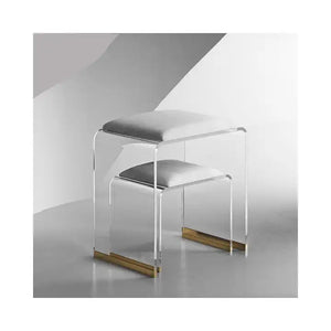 Luxury Modern Style Makeup Stool Transparent Acrylic Chair