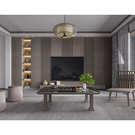 Modern Wooden Solid Wood Luxury High Gloss Custom Color Heat Insulation TV Cabinet for Living Room Hotel Apartment