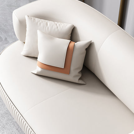 Sofabezug aus Leder mit Armlehnen in Gold-Metall-Optik, modernes Design, 3-Sitzer-Sofa 