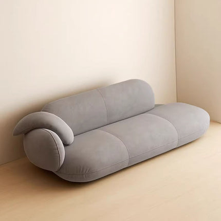 Italian Designer Creative Leisure Sofa Minimal Double Three Small Family Living Room Velvet Fabric Chaise Lounge