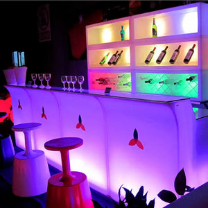 Luxury Illuminated Night Club Counter Table Outdoor Bar Table