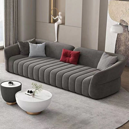 Modern Light Luxury Cream Style Fabric Sofa Living Room Small Apartment Straight Row Simple Sofa