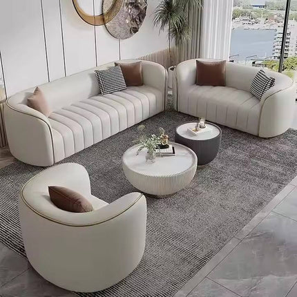 Modern Luxury Stainless Steel Chesterfield 3 Seat Sectional Sofa Set Pink White Curved Wedding Sofa for Living Room Made Fabric