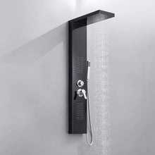 Cargar imagen en el visor de la galería, Modern Temperature Waterfall Bathroom Luxury Rain Led Set Hot Water Heater Stainless Steel Shower Panel
