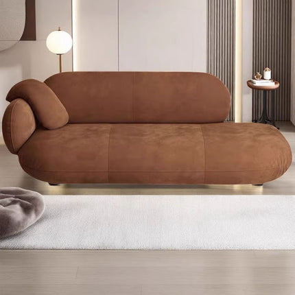 Italian Designer Creative Leisure Sofa Minimal Double Three Small Family Living Room Velvet Fabric Chaise Lounge