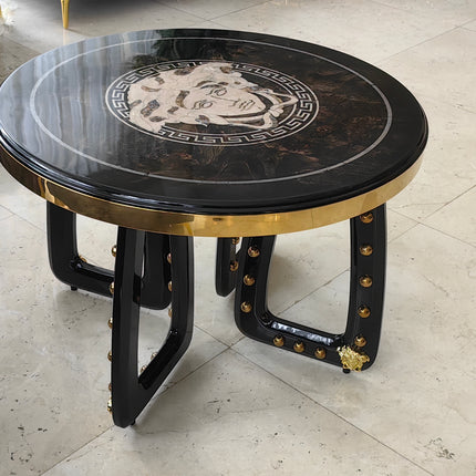 Luxuriöses italienisches Couchtisch-Set aus Medusa-Holz (2-teilig)