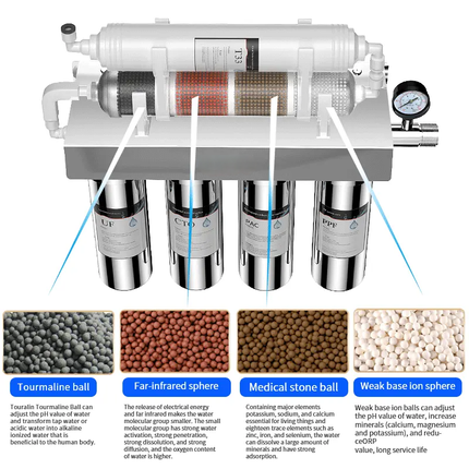 Water Filtration System 9 Stage - 304 Stainless Steel Water Purifier Drinking Water