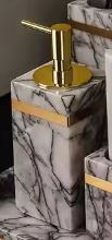 Natural White Marble Soap Dispenser Solid Surface Furniture Bathroom Vanities Accessories