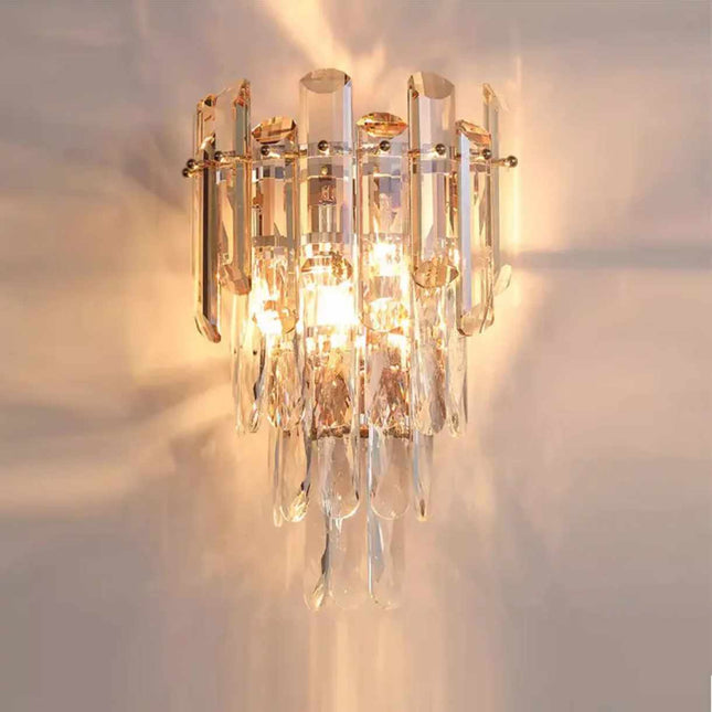 Modern Nordic Crystal Wall Lamp Warm White Glass for Home Decor Vintage Interior Bedroom Restaurants Hanging Ceiling