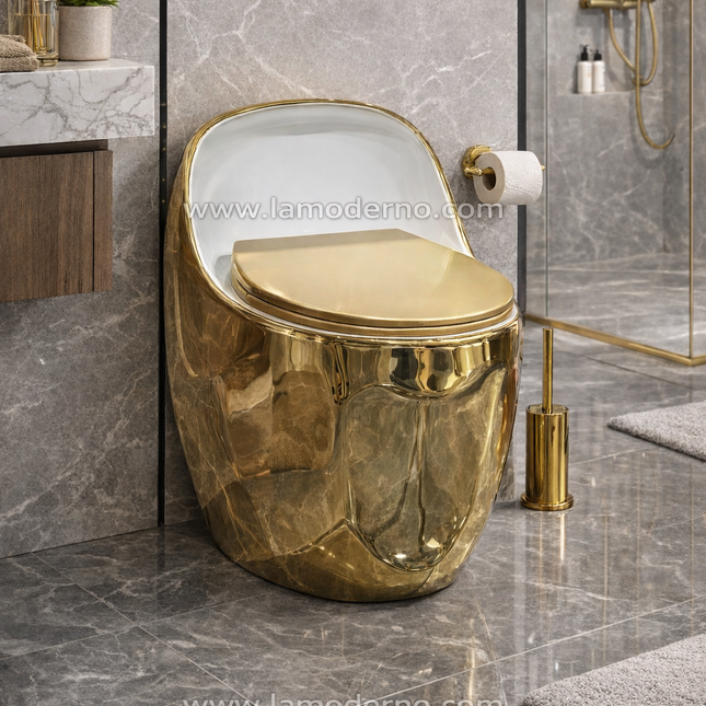 Gold toilet bowl in a modern bathroom setting with marble walls and floor.

gold toilet bowl
egg shaped toilet bowl
luxury toilet bowl
porcelain toilet bowl
hotel grade toilet
gold bathroom toilet
ceramic toilet bowl
modern toilet bowl
designer toilet bowl
luxury bathroom toilet
gold egg shaped toilet bowl
luxury porcelain wc toilet
wave design toilet bowl
hotel grade ceramic toilet
premium gold bathroom toilet