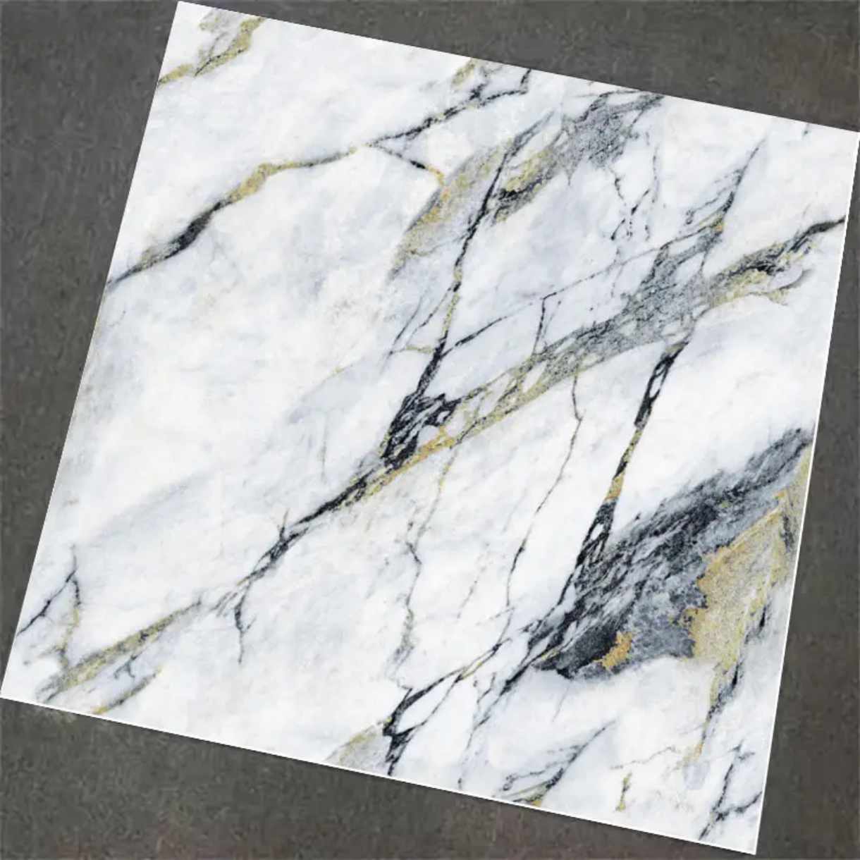 60x60 cm luxury electroplated porcelain tile with glossy polished glazed marble design for modern indoor floors