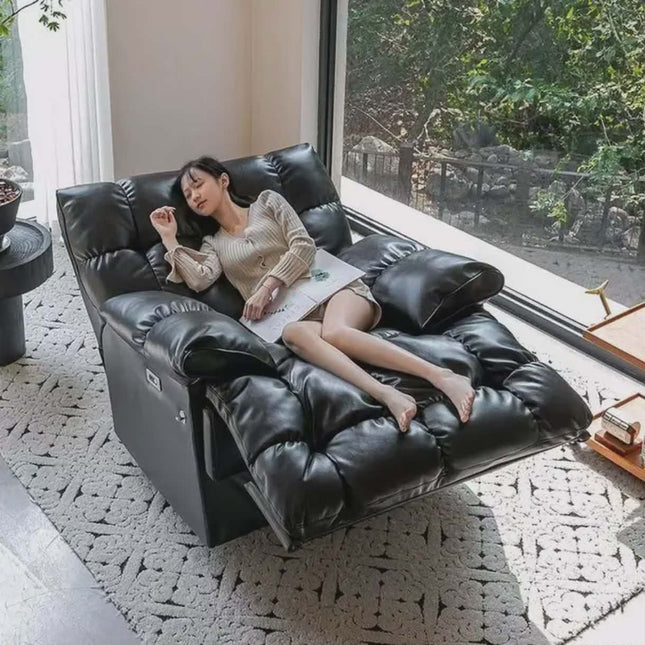 Grand Ultra-Opulent Cloud-Plush Over-Sized Full-Body Ergonomic Power-Electric Sensory Sanctuary Recliner