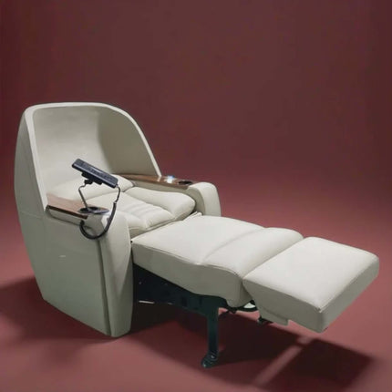 Ultra-Premium Bespoke Motorized VVIP Recliner Suite with Integrated Acoustic Privacy Shell and Multimedia Smart Console