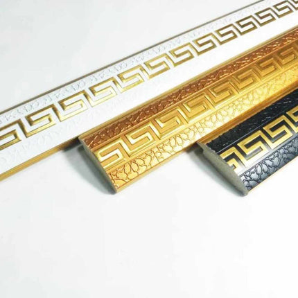 - Premium Versace-style decorative cornice, PVC + calcium powder, elegant wall ceiling trim