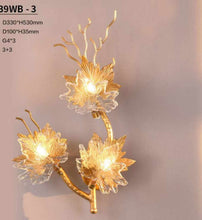 Load image into Gallery viewer, Luxury Warm Yellow Glass and Aluminum Maple Leaf Shaped Night Lamp Perfect for Bedroom or Living Room with Nature-Inspired Design
