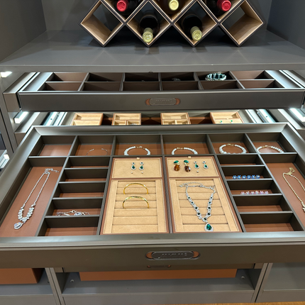 Single-Layer Jewelry Box Organizer – Aluminum Alloy Storage Tray