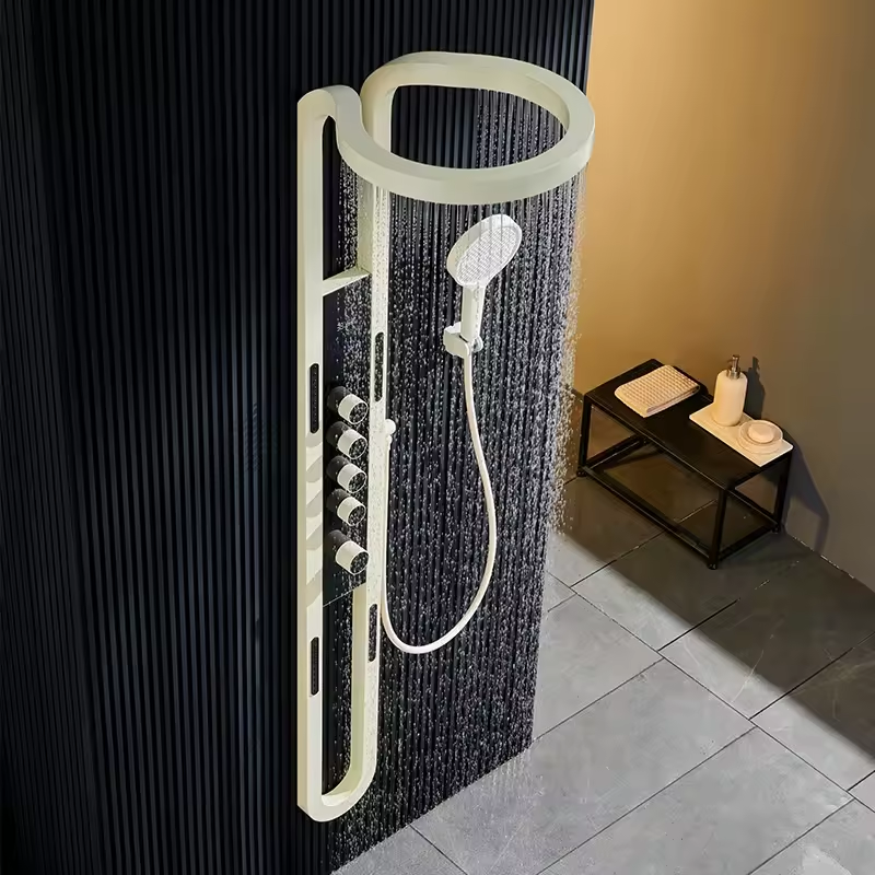 Waterfall Shower Head Set Multifunctional 304 Stainless Steel Bathroom Smart Shower Panel