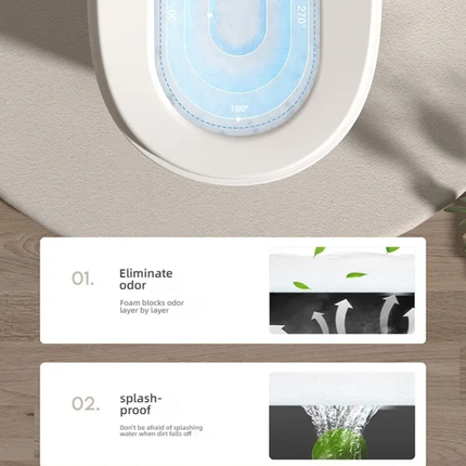 Product with features listed on a label on a wooden surface