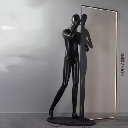 Art Decoration Fiberglass Resin Modern Statue Lighting Sculpture Home Decor Living Room