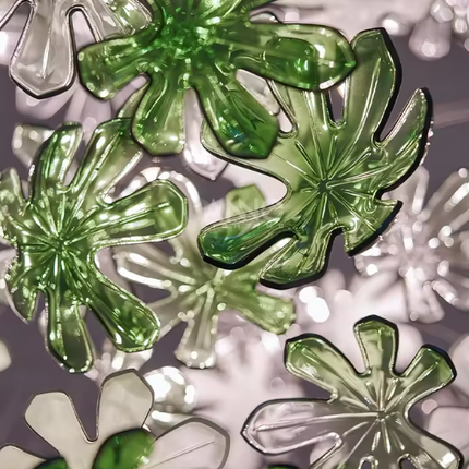 Custom Maple Leaf Green Glass Chandelier – Luxury Nature-Inspired Hanging Light Fixture