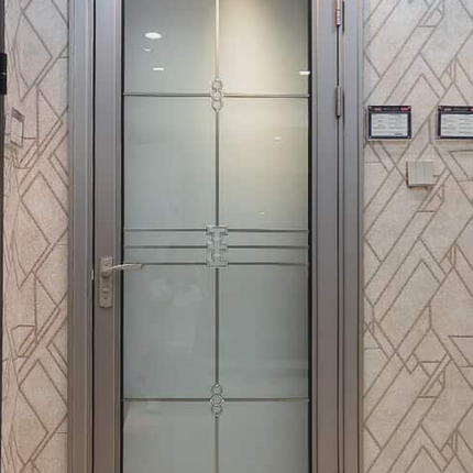 Modern Aluminum Frame Tempered Glass Door – Durable Elegant Design