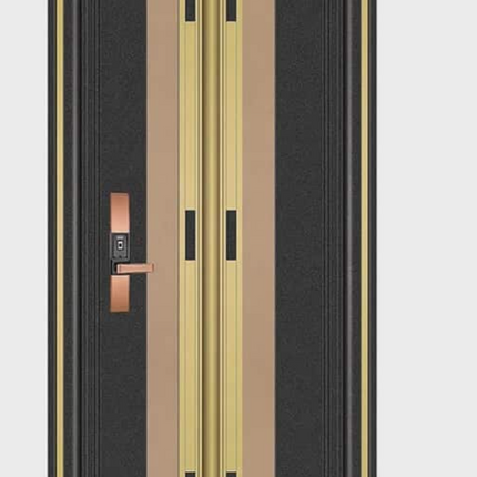 Modern Security Steel Double-Layer Glass Swing Door | Stainless Steel & Fiberglass Anti-Theft Entry Door  SEO Description (bullet style):