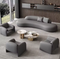 Grey Modern European Sectional Sofa Set Circular Arc