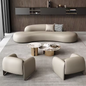 Cream Modern European Sectional Sofa Set Circular Arc