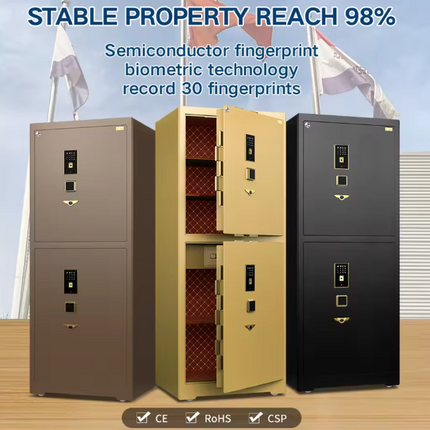ISO-zertifizierter digitaler Fingerabdruck-Tresor mit Feuerschutz – Robuster Tresor aus legiertem Stahl für Zuhause und Büro