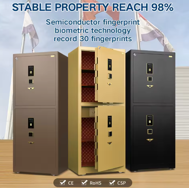ISO Certified Digital Fingerprint Fireproof Vault Safe Box – Heavy Duty Alloy Steel Home & Office Safe