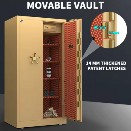 ISO-zertifizierter Doppeltür-Fingerabdrucktresor – Robuster, massiver Stahltresor