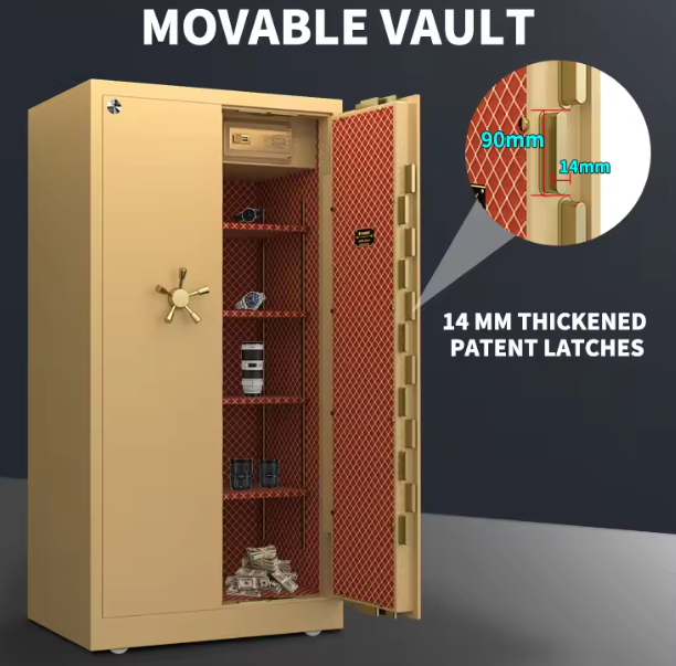 ISO Certified Double Door Fingerprint Safe Box – Heavy Duty Solid Steel Large Security Vault