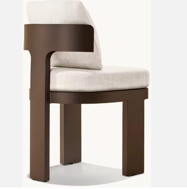 Luxury Outdoor Aluminum & Teak Wood Chair Set with Quick-Dry Cushions – UV & Waterproof