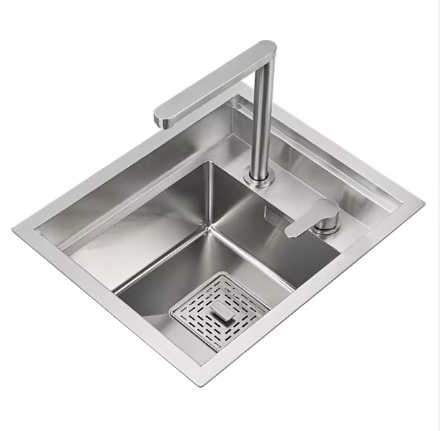 Silver Undermount 304 Stainless Steel Workstation Kitchen Sink – 680×460mm