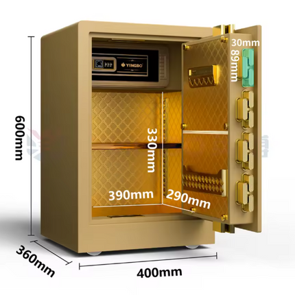 ISO-Certified Smart Fingerprint & Digital Safe Box – Solid Steel Home & Office Vault