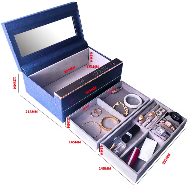 ISO-Certified Luxury PU Leather Smart Safe Box