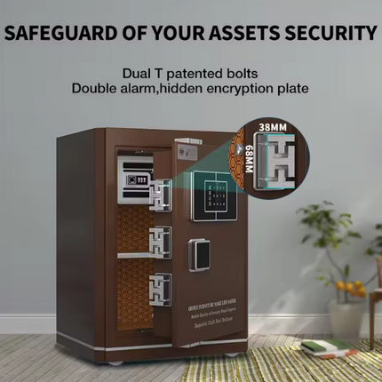 ISO-Certified Intelligent Digital Safe Box – Fingerprint Lock Solid Steel